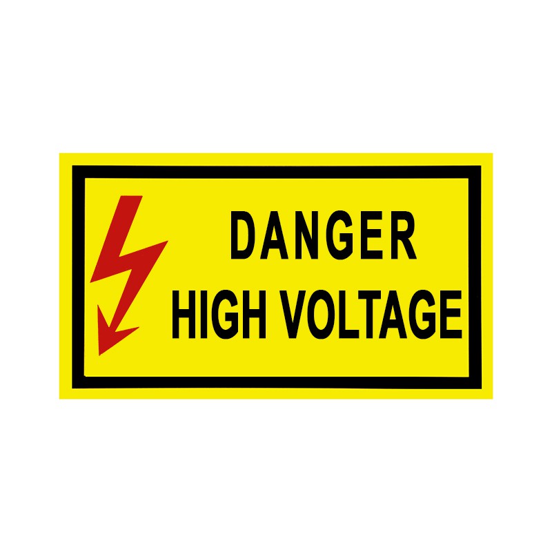 Panneau PVC “Danger High Voltage” – 350x200mm – Biname electrical ...